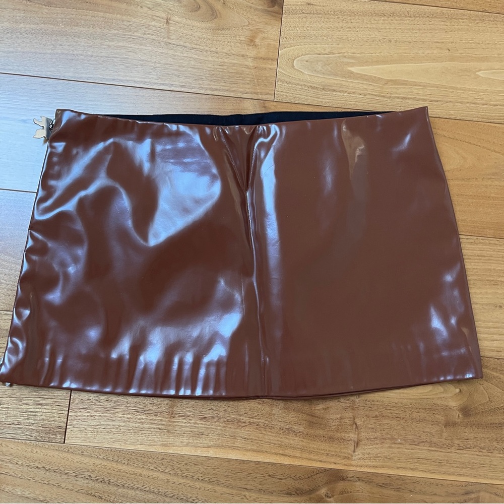 ACNE STUDIOS Brown Zip Miniskirt